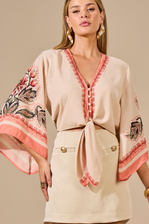 Blusa Boho Chic - Crepe MondaBelle