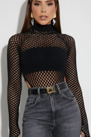 Body Mesh Trend - Tela Gola Alta