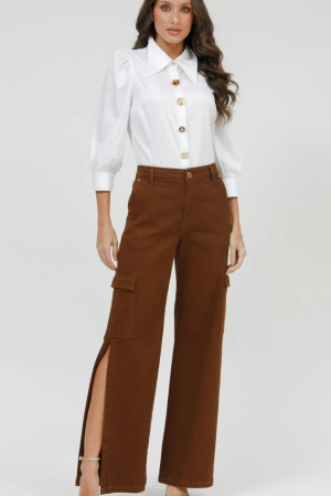 Calça Sarja Urban Cargo - Wide Leg Jean Darrot (3)