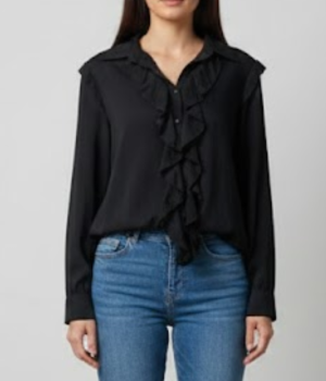 Camisa Boho Chic - Babados na Frente