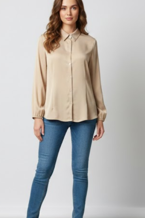 Camisa Luxe Flow - Seda com Punho Elástico