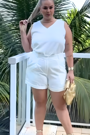 Conjunto Plus Size Márcia - Crepe Alfaiataria