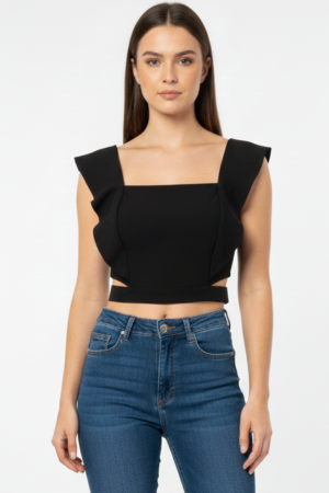 Cropped Chic e Fresco - Liocel com Babado (2)