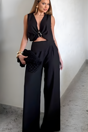 Conjunto Calça Sophia - Alfaiataria Amarante e Estilo Wide Leg